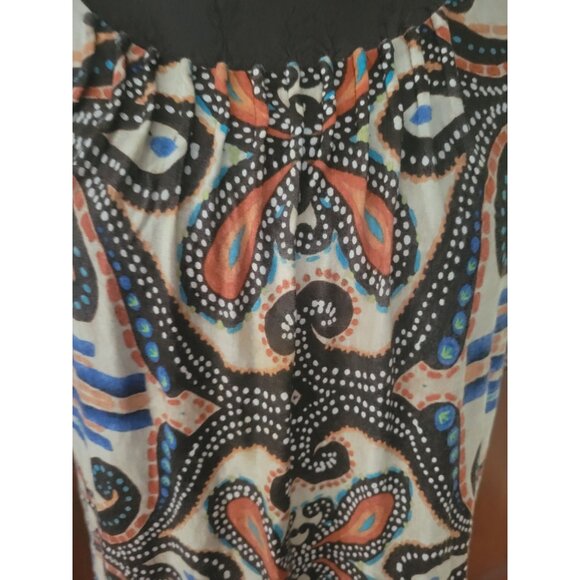 Chicos Multicolor Paisley Print Short Sleeve Top Size 3 Womens Lightweight Casua - Picture 2 of 6